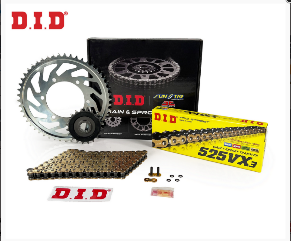 YAMAHA MT 09 ZİNCİR DİŞLİ SETİ MT09 ZİNCİR DİŞLİ SETİ DİD GOLD ZİNCİRLİ