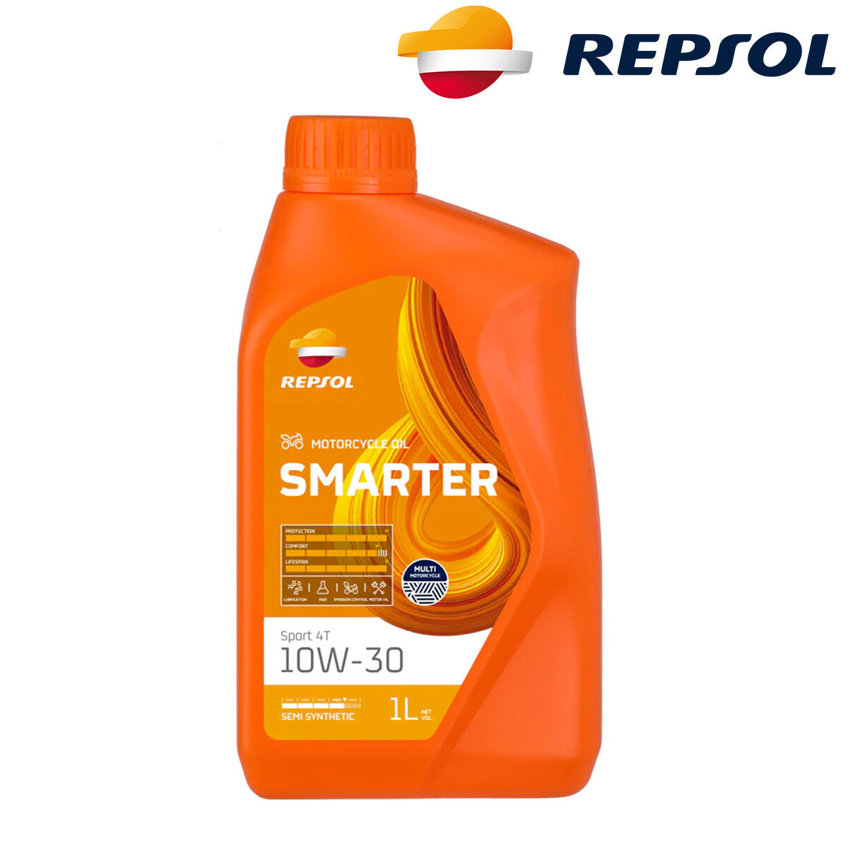 REPSOL - SMARTER SPORT 4T 10W-30 1L SEMİ SENTETİK  MOTOR YAĞI NC 750 NC 750 CBR 650R CB 650 CB 650R
