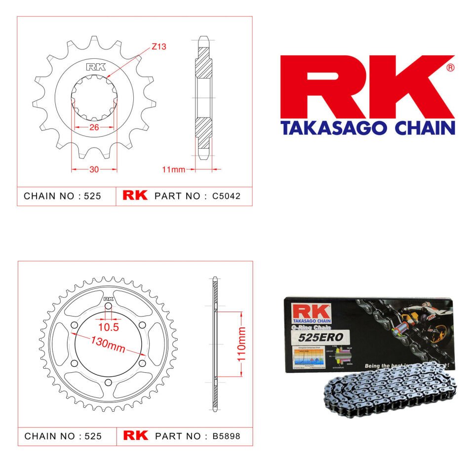 yamaha mt 07 zincir dişli seti rk marka orıngli mt07 zincir dişli