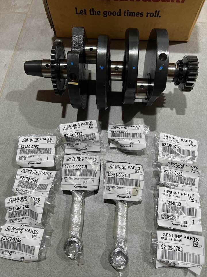 kawasaki ninja 300 krank seti z 300 krank seti sıfır orıjınal  krank