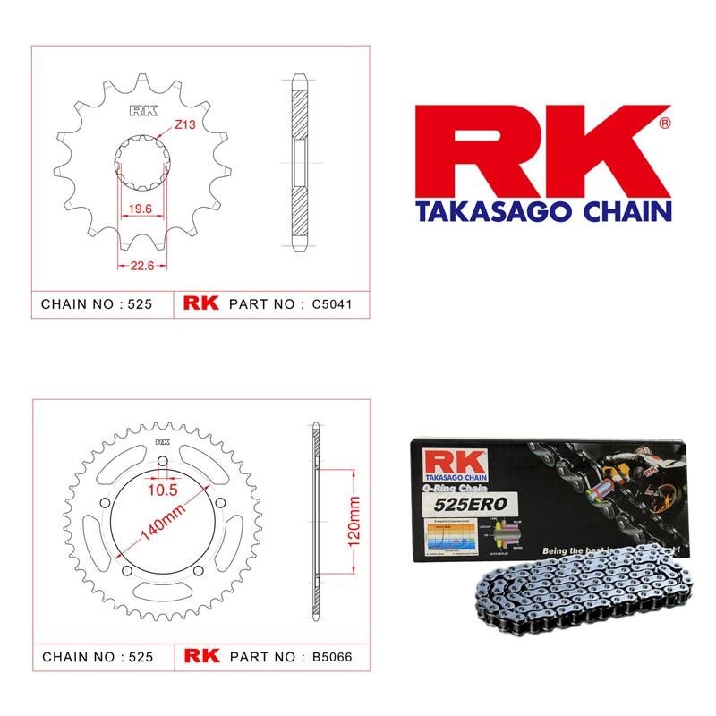 07-17 Rk Zincir Dişli Set Dl 650 V-strom  O-ringli Set