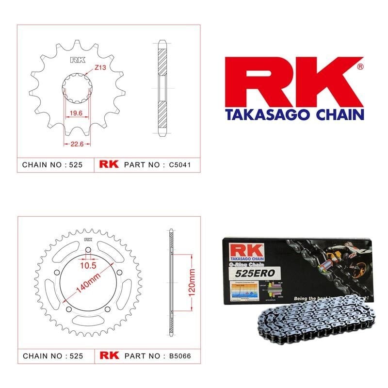 07-17 Rk Zincir Dişli Set Dl 650 V-strom  O-ringli Set