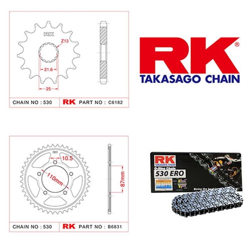 95-04 Rk Zincir Dişli Set Gsf 600 Bandit  O-ringli Set