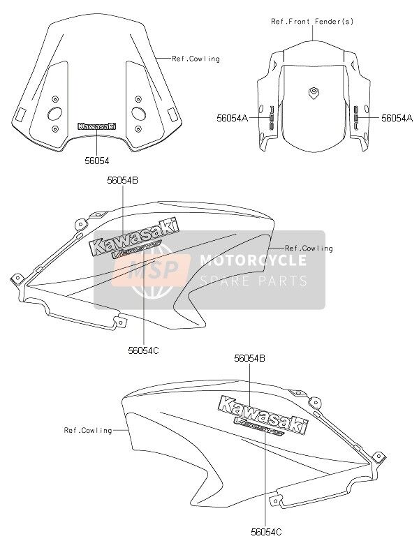 15-20 Kawasaki Versys 650 Depo Grenajı Kawasaki Stıcker