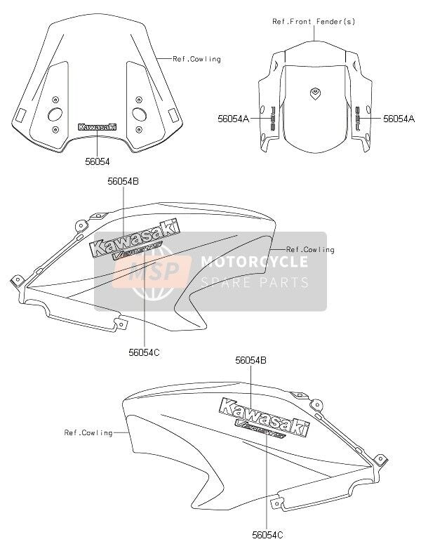 15-20 Kawasaki Versys 650 Depo Grenajı Kawasaki Stıcker