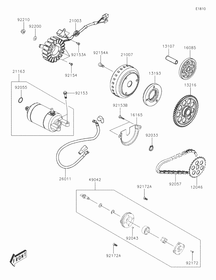 kawasaki j 300 yağ pompası j300 yağ pompası orıjınal