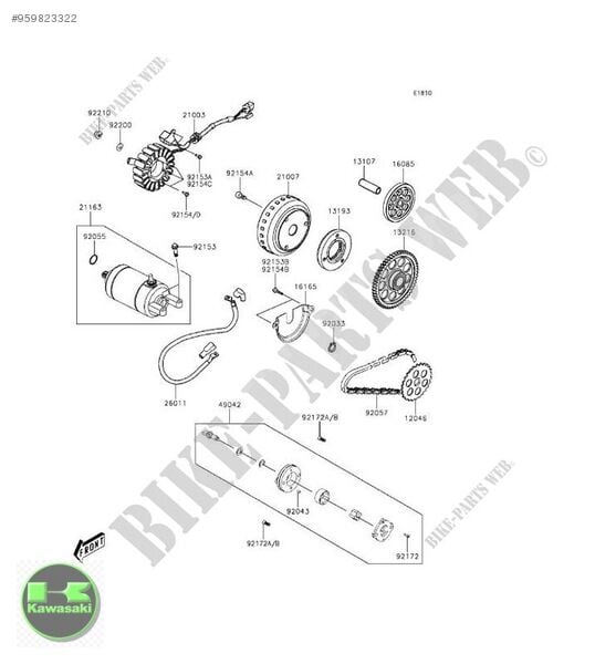 Kawasaki j 300 marş motoru sıfır orıjınal j300 marş motoru sıfır