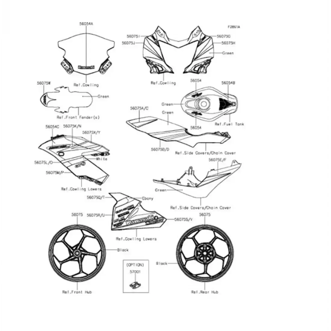 Kawasaki Ninja 250 SL Sağ Alt Sakal Üst Stıcker WSB Model