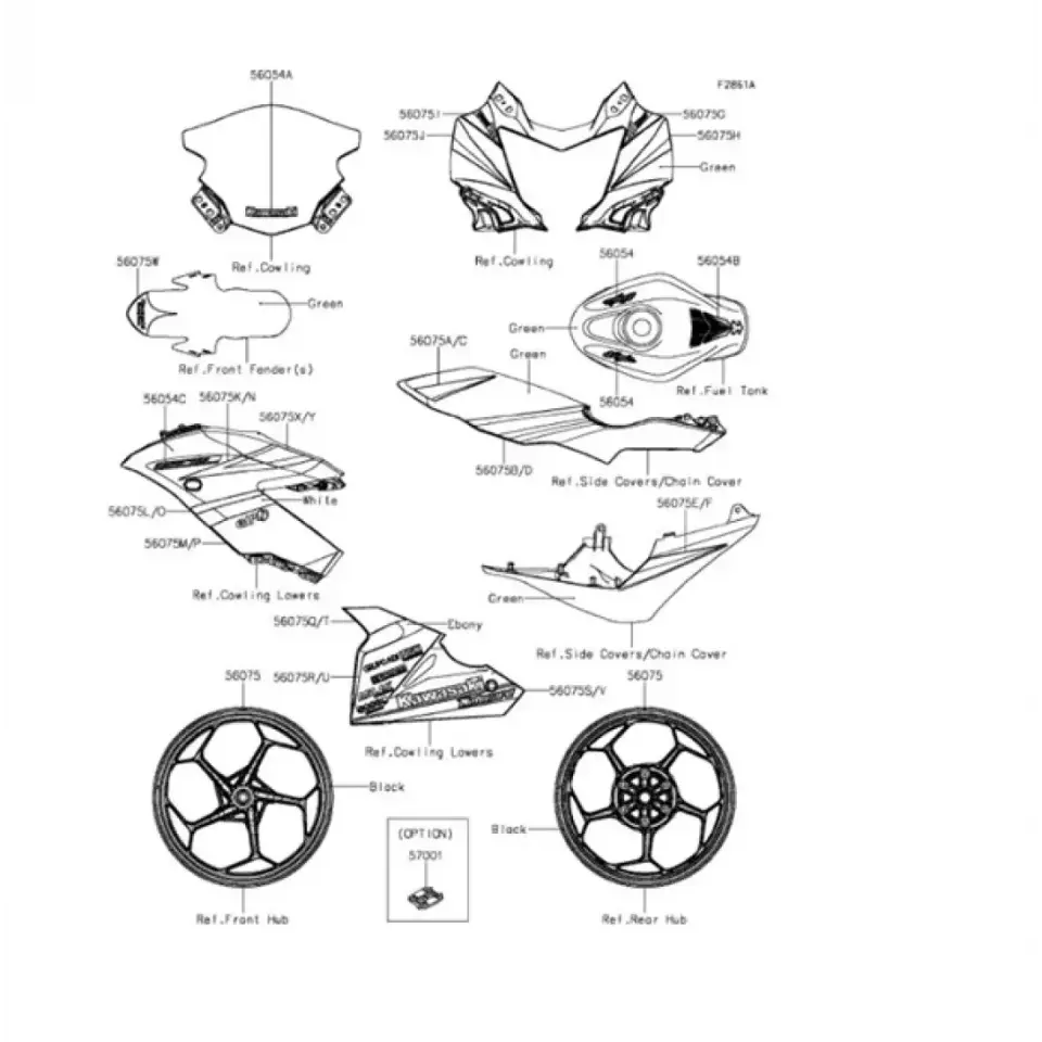Kawasaki Ninja 250 SL Sağ Alt Sakal Üst Stıcker WSB Model
