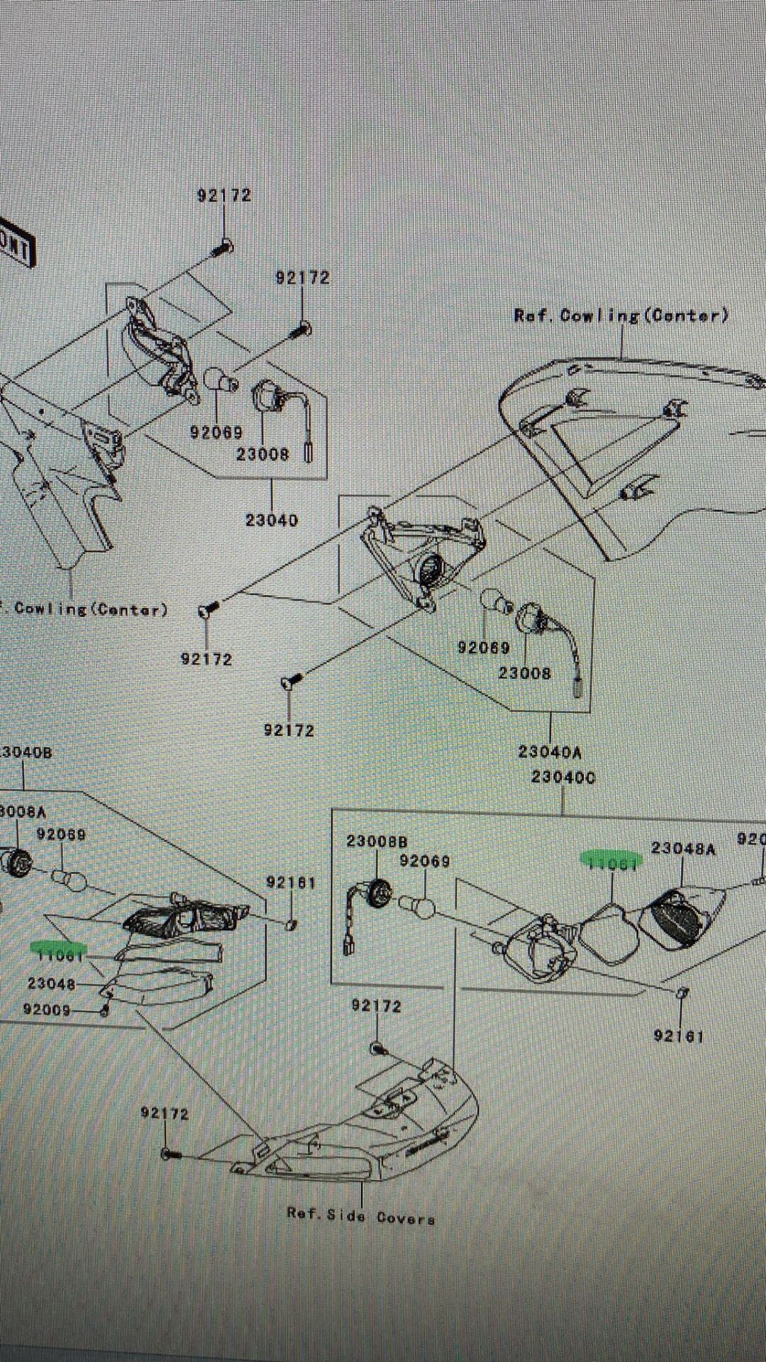 Kawasaki gtr 1400 Arka sinyal camı oringi