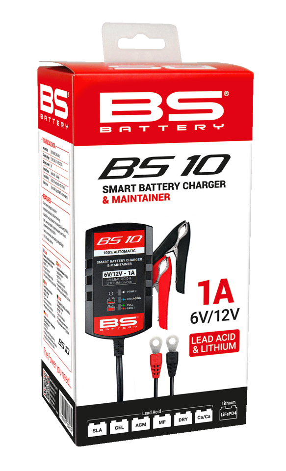 BS10-OTOMATİK AKÜ ŞARJ CİHAZI 6V/12V 1A AKÜ ŞARJ CİHAZI BS BATTERY