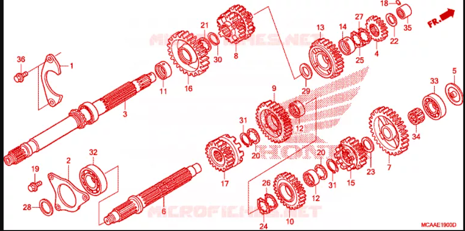 01-17 HONDA GOLD WİNG 1800 ŞANZIMAN DİŞLİSİ ÇİFLİ OLAN GL 1800 2VE3 CÜ VİTES DİŞLSİ